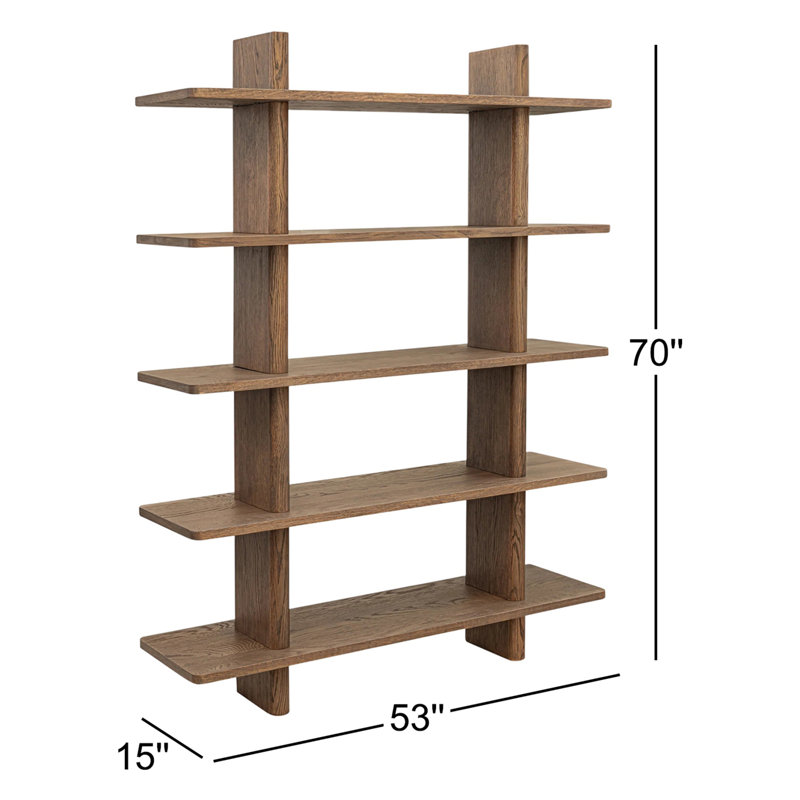 Casey Large Bookcase Dark Brown, Dark Brown