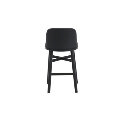 Bund Upholstered Stool with Solid Wood Frame