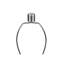 Lighting, H 25 po, lampe de table, céramique grise, abat-jour, moderne