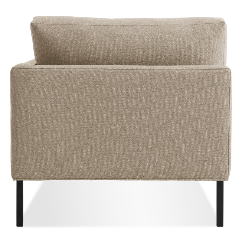 Paramount Chaise Lounge, Sanford Ceramic Crossweave, Metal, Left Hand Facing