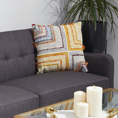 Southwestern Cotton Blend Throw Pillow