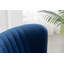 Fauteuil d'appoint contemporain en velours, bleu-1240840132