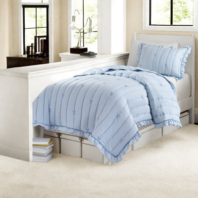 Ensembles de literie en microfibre douce pour lit simple TG, broderie arc moderne