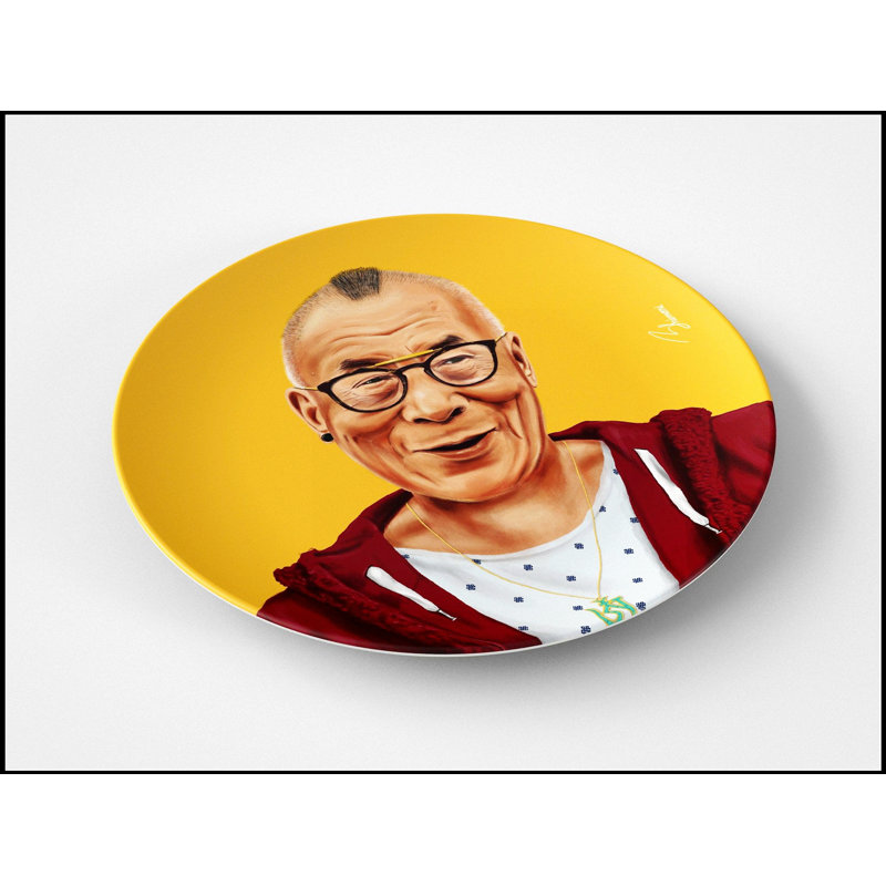 Assiette-cadeau spirituelle ronde de 10 po Dalai