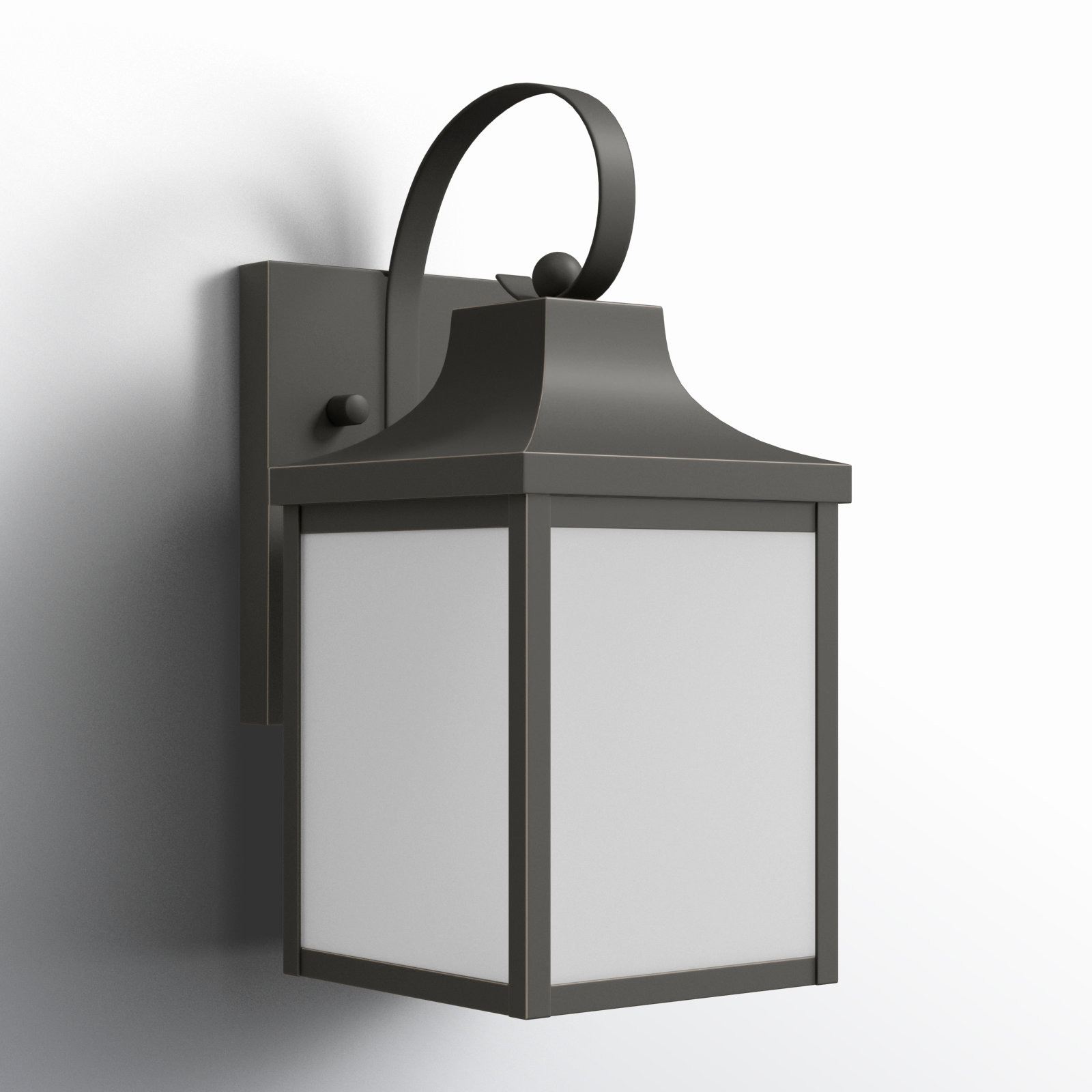 Single Light Outdoor Wall Light, Antique Bronze, No