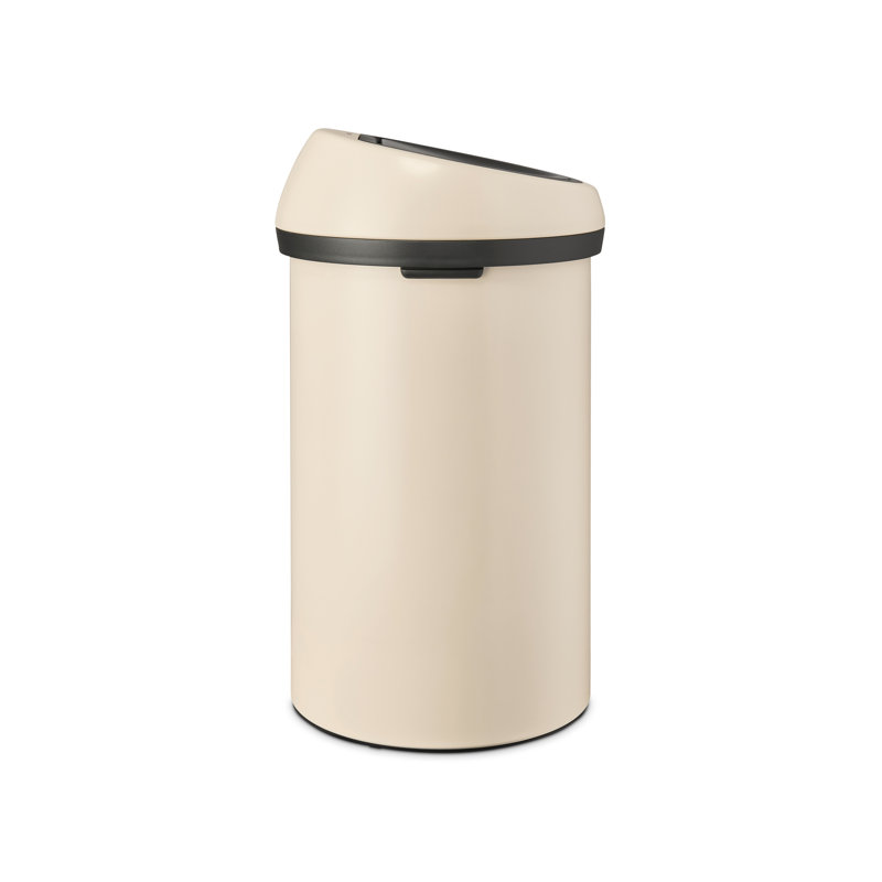 Poubelle à couvercle tactile 16 gallons, Beige doux