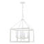 Lustre 4 lumières Smyth en blanc naturel avec verre transparent