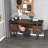 Solid Wood Top Metal Base Computer Desk