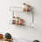 iDesign Classico 2-Shelf Wall Mount Spice Organizer Rack for Kitchen Storage - Chrome