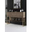 Modern Glam Dresser with Metal Legs, Walnut & Gold Finish, 47.2 x 31.5 x 11.8 inches | 100% Melamine Coated Particle Board, 0.71 inches Thick | Elegant Storage Solution for Bedroom & Living Room Decor-1985315526