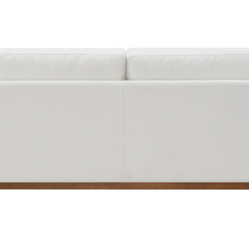 Valiant Ivory Chenille Sectional Sofa W/4 Pillows