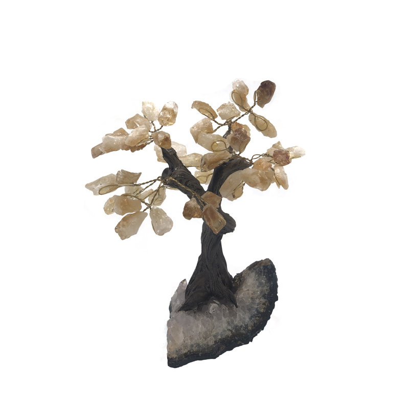 Bonsaï artificiel sur pied, Citrine, H 7 po x l 5 po x P 5 po