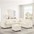 L-Shaped Chenille Sectional With 7 Seats, Storage, Beige , 97 Inch For Decor 7 Capacity And Storage
