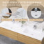 Meuble-lavabo moderne à rayures avec lavabo double-370247188