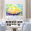 Citron, designer, coups de pinceau, reproduction de peinture, fruit, jaune, vert, bleu, mauve, coloré, cyan, bleu sarcelle-235011839