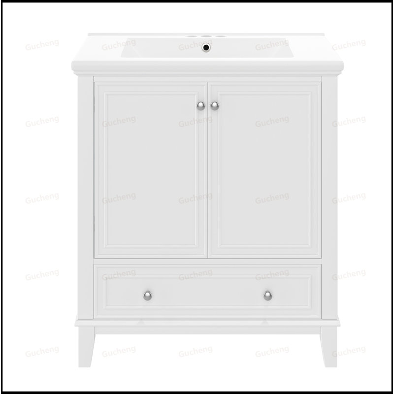 Meuble-lavabo 30 po avec lavabo, Blanc