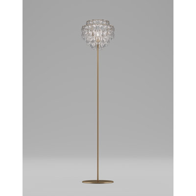 Giogali Floor Lamp Crystal Amber Matt Bronze 1 E26 Ul 1