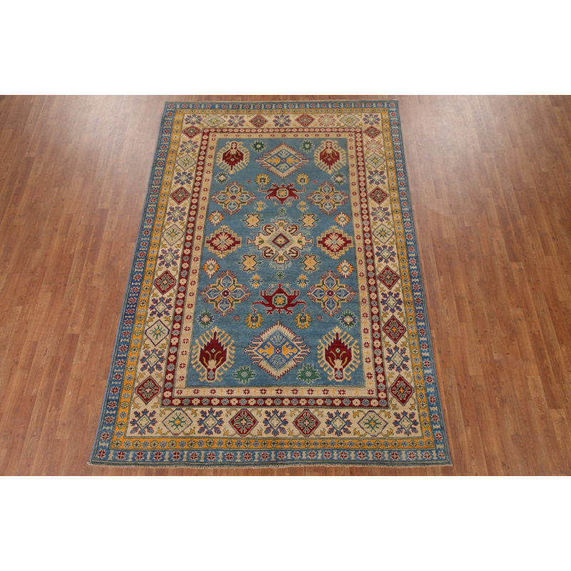 Tapis bleu clair clair du sud-ouest Kazak