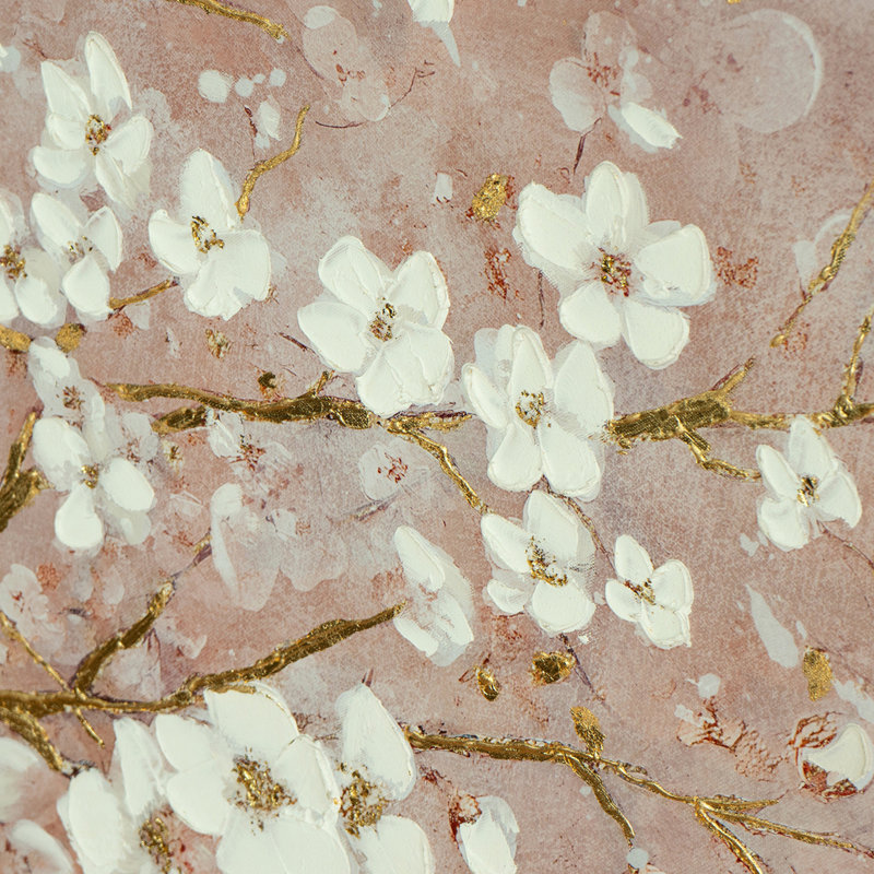 Hand-Painted Cherry Blossom Canvas Art