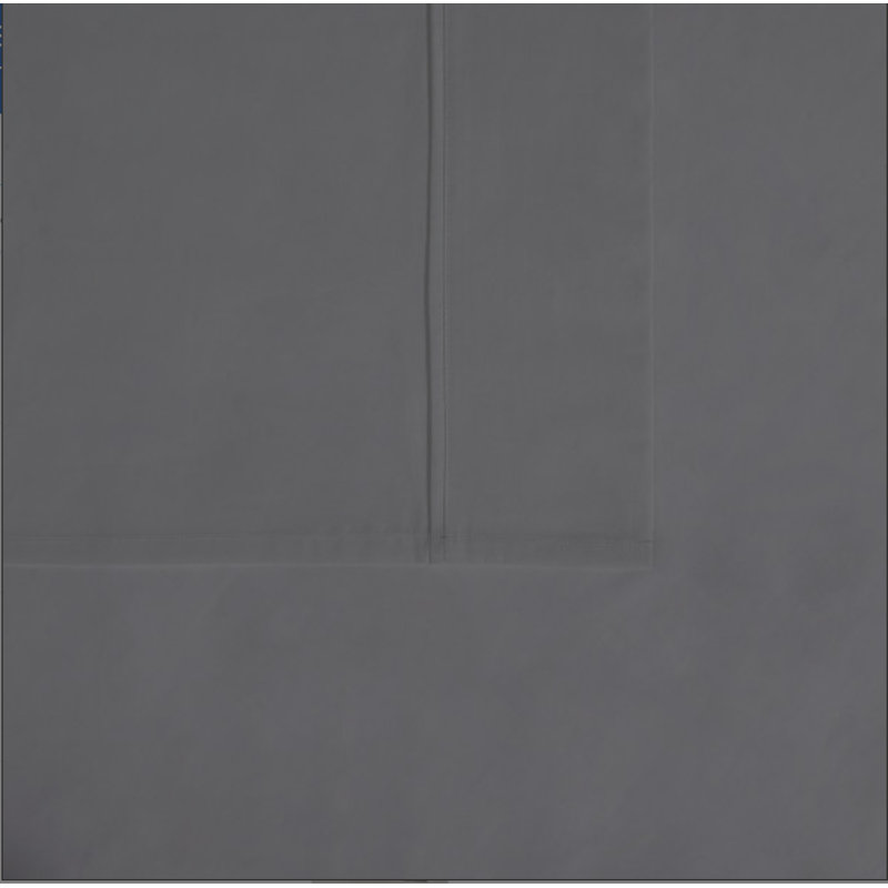 Percale solide, Gris, Ensemble de draps pour lit simple TG avec 1 taie d