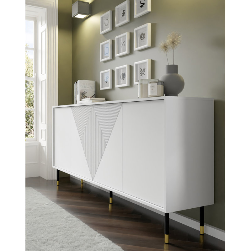 Baldemar 180 cm W Chest of Drawers, White