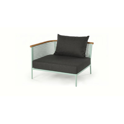 Chaise de patio d'angle avec coussin Dar
