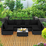 Finnbar 6 - Person Modular Patio Conversation Sets with Cushions