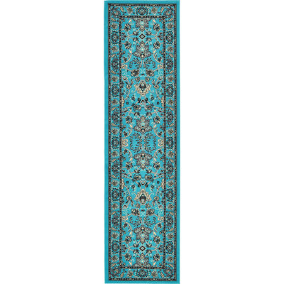 Hanan Floral Turquoise Area Rug