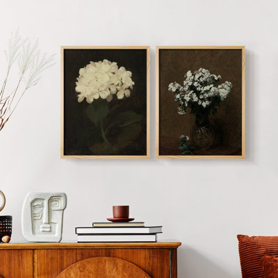 Vintage  Floral VI  -Framed Giclee Print - Set of 2