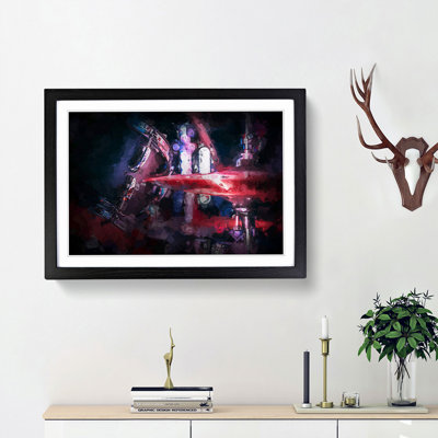 Drum Kit in Abstract - Picture Frame Graphic Art Print