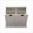 Laundry Sorter Cabinet, Two-Compartment Tilt-Out with Removable Bags, Off-White | MDF | Laundry Room