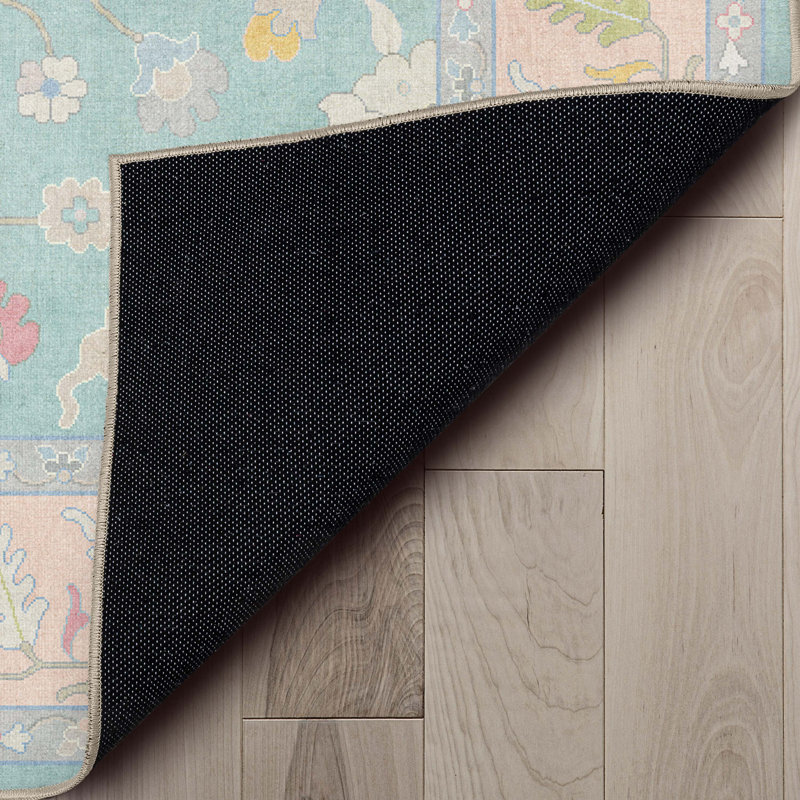 Tapis vert pastel Bungalow Bungalow Adrith Konya, Rectangle 6 pi x 9 pi