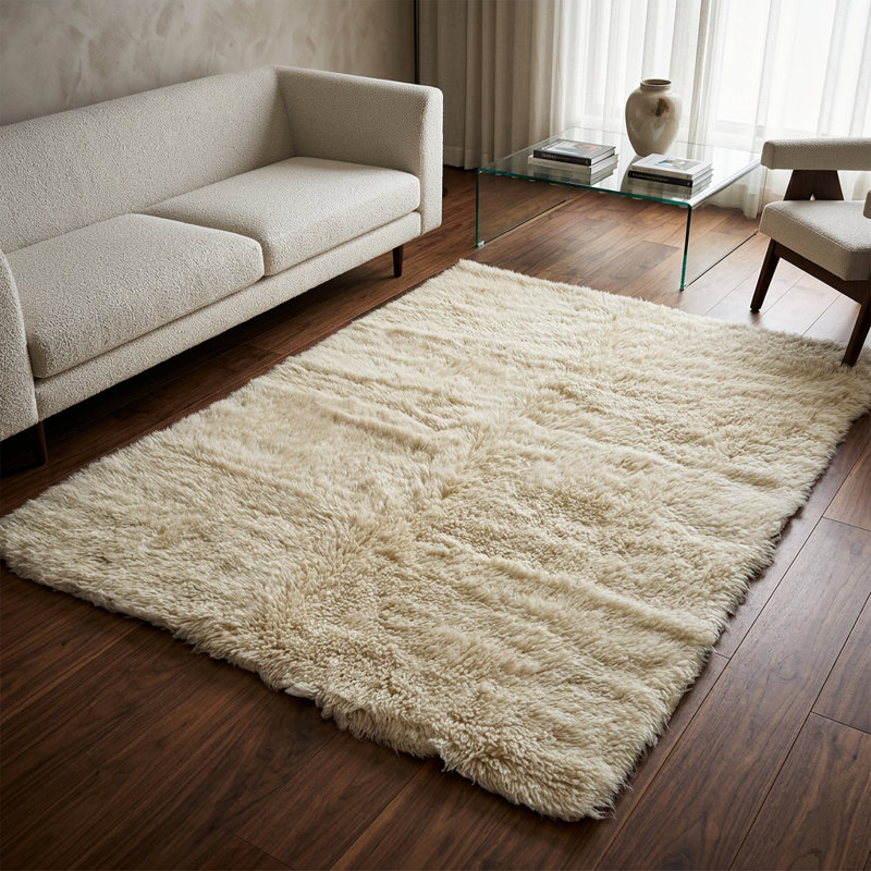 Tapis à poils longs Flokati, Rectangle 7 pi x 10 pi