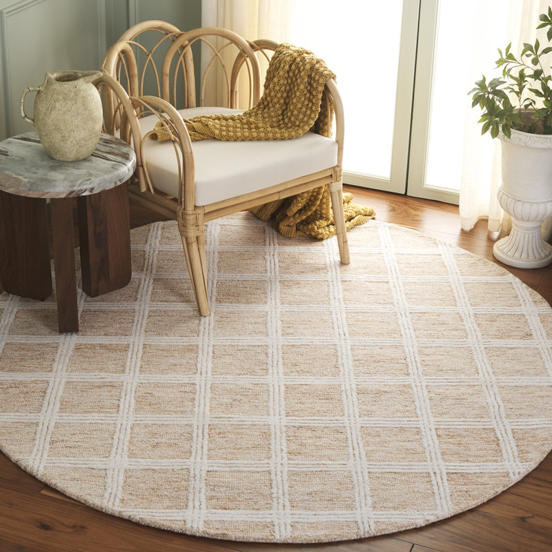 Tapis Turah 103 orange / ivoire, Rond 6 pi