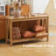 Console HOMcom, table d'entrée de ferme avec tablette à lattes de rangement, canapé rustique avec anti-basculement pour le salon, couloir, brun