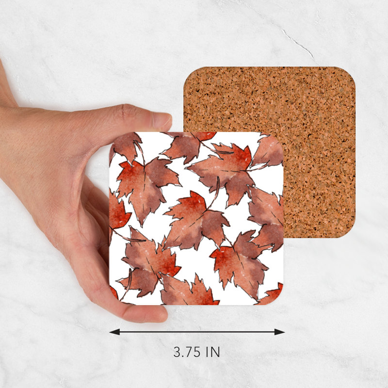 Cork Square 4 Piece Coaster Set