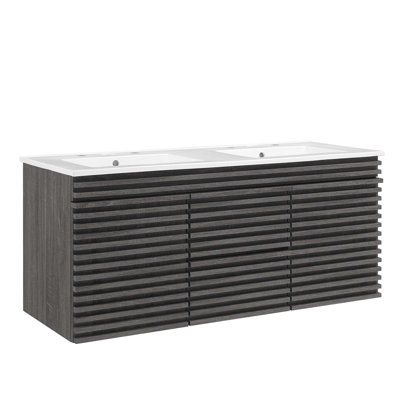 Modway Render 48" Wall-Mount Bathroom Vanity