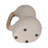 Vase Pottery and Ecomix with Woven Cane Wrapped Handle and Sculptural Textured Form in Boho Style-89110008