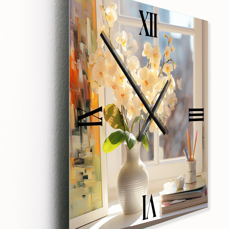 Atri - Flowers Wall Clock Oversized, Small