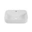 White Countertop Ceramic Wash Basin - Adds Elegance To Bathrooms Rectangular Sink Ideal For Contemporary