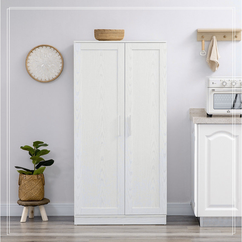 Armoire de rangement 63 po, armoire de rangement autoportante à 14 niveaux avec 2 portes 63 po