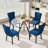 5-Piece Pedestal Dining Set-833632801-820932532