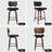 26" Counter Height Swivel Bar Stools,Pu Leather & Bentwood Back Bar Stools For Kitchen(Set of 2)-1266185384-1265623849