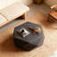 Table basse 36,61 po à dessus rabattable, table basse cylindrique en placage de bois massif avec rangement-710317807