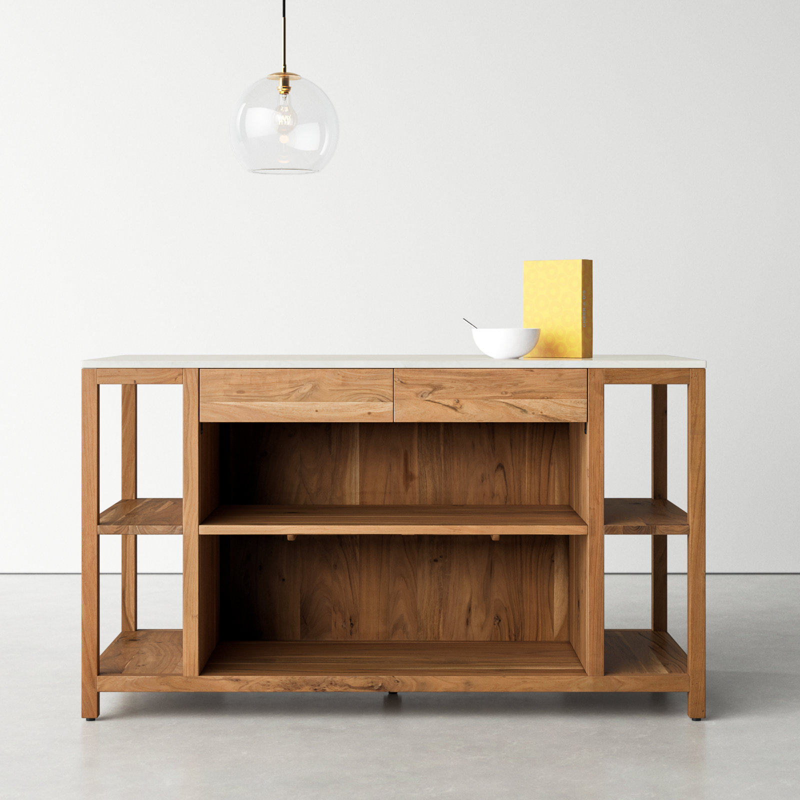 Alida Marble Top Kitchen Island