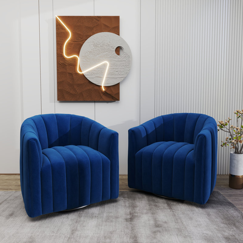 Fauteuil demi-tonneau Annelotte, Marine