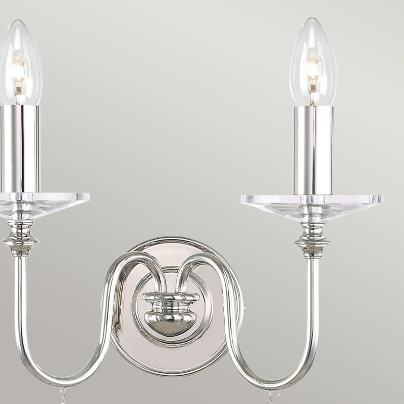 Duluth Candle Wall Light, Polished Nickel