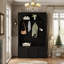 Hall Tree With Adjustable Shelves, 4 Hooks, 3 Cabinets & Bench, Mdf Mudroom Organizer For Entryway-1594354455