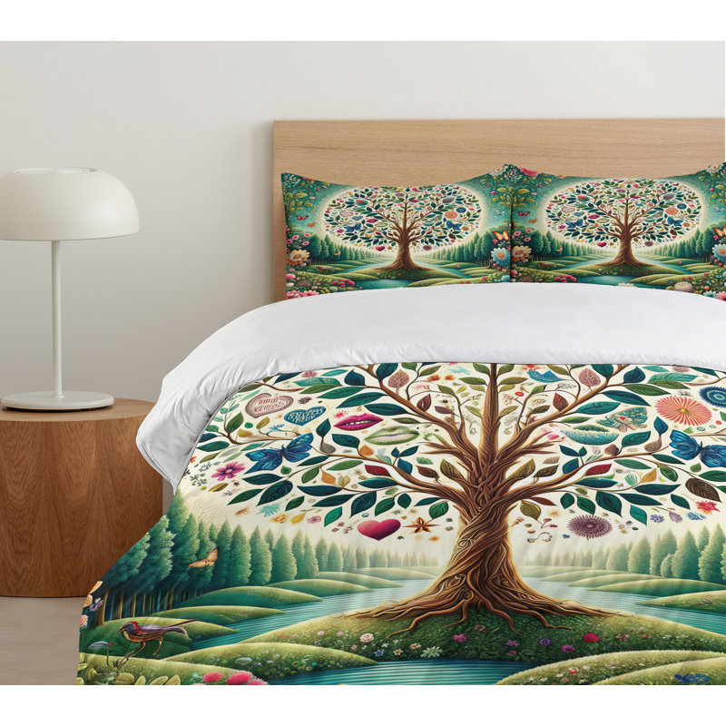 Springtime Duvet Cover, California King Duvet Cover + 2 Standard Shams