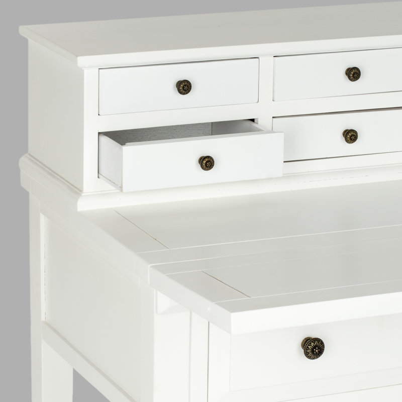 Bader Solid Wood Writing Desk, White